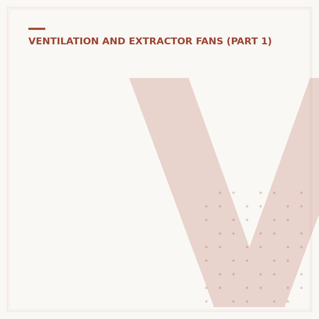 Ventilator Fan for a Bathroom