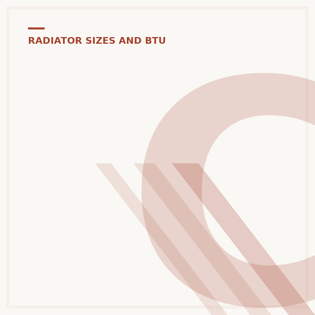 Calculate Radiator Size For Room: BTU Needs
