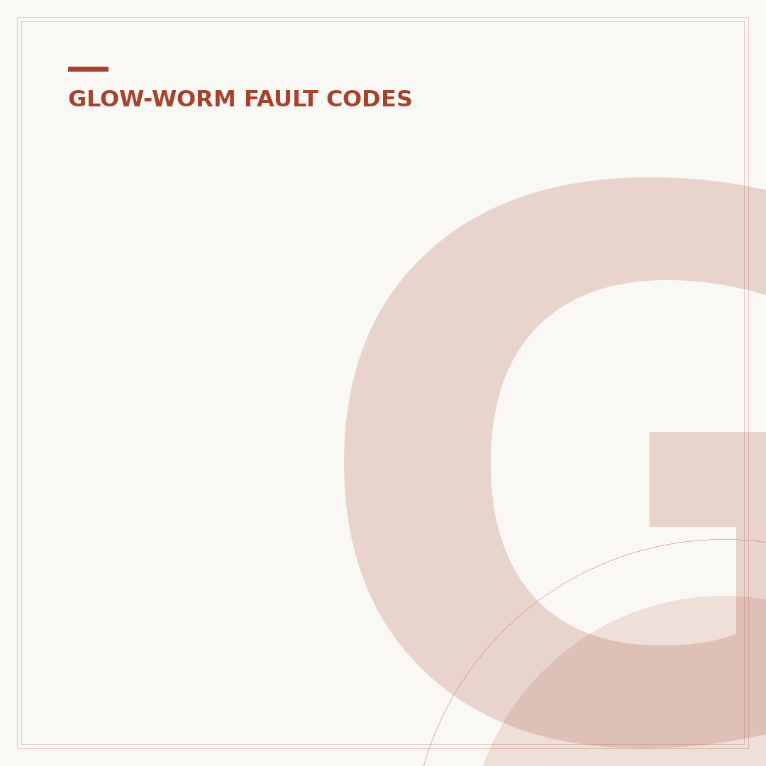 Glow Worm Boiler F9 Fault: What It Means & How to Check