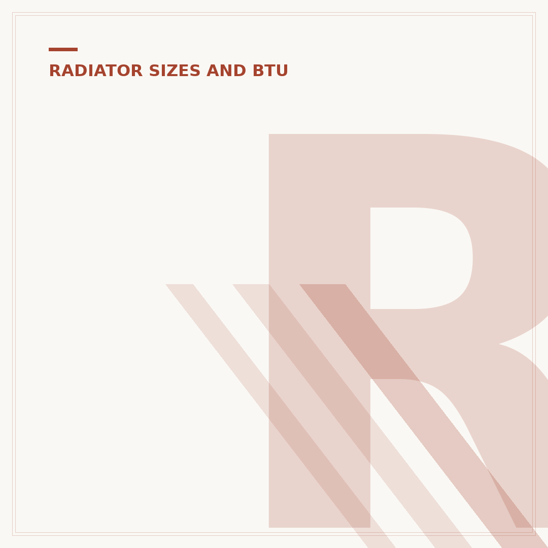Radiator BTU Table: Calculate Your Heating Needs