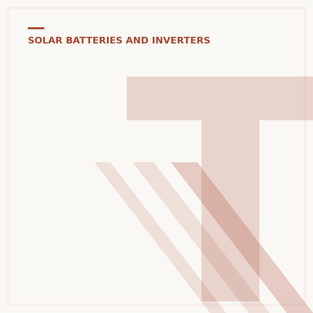 Types of Solar Batteries for Home Power Storage