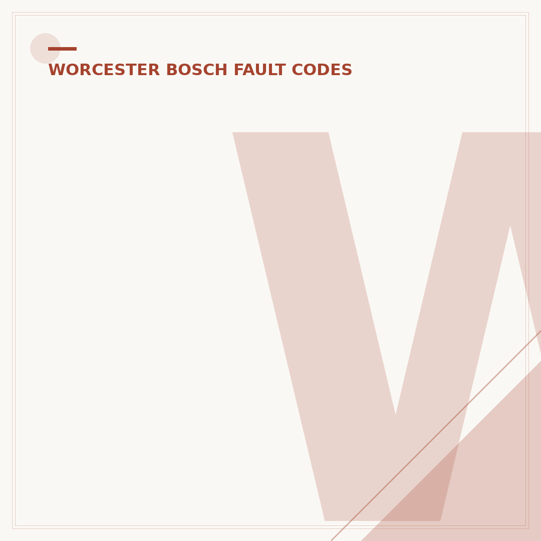 Worcester Boiler EA 227: How to Fix the Fault