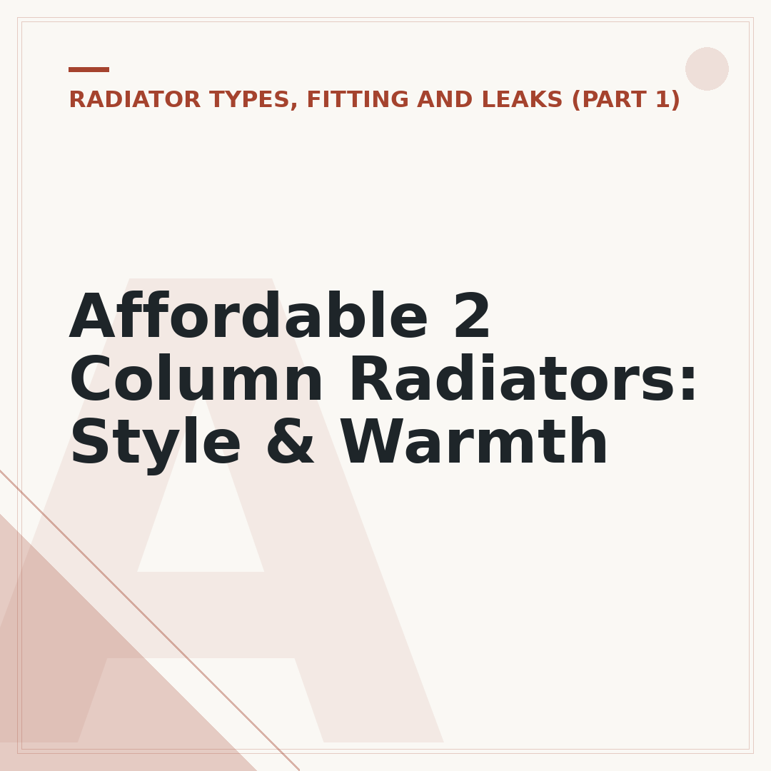 Affordable 2 Column Radiators: Style & Warmth
