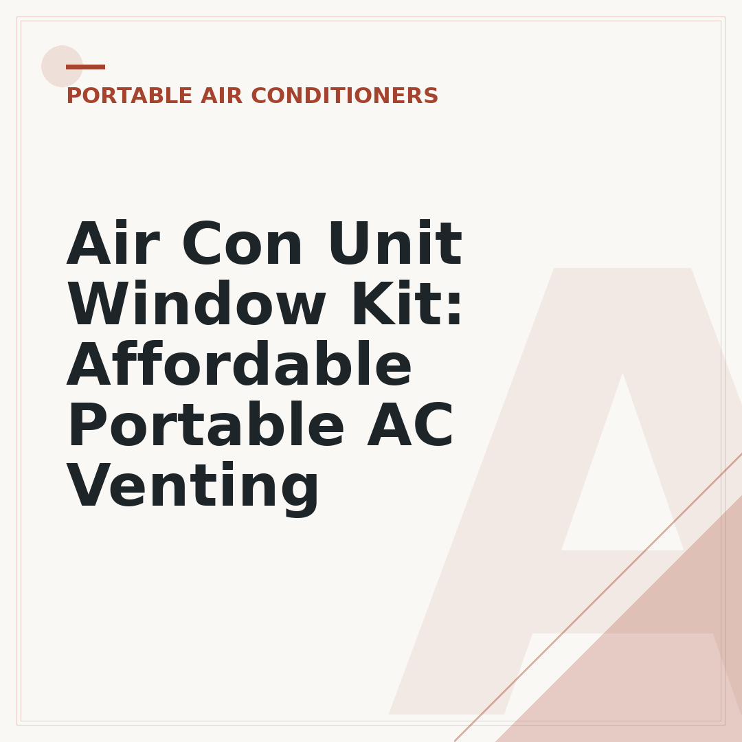 Air Con Unit Window Kit: Affordable Portable AC Venting