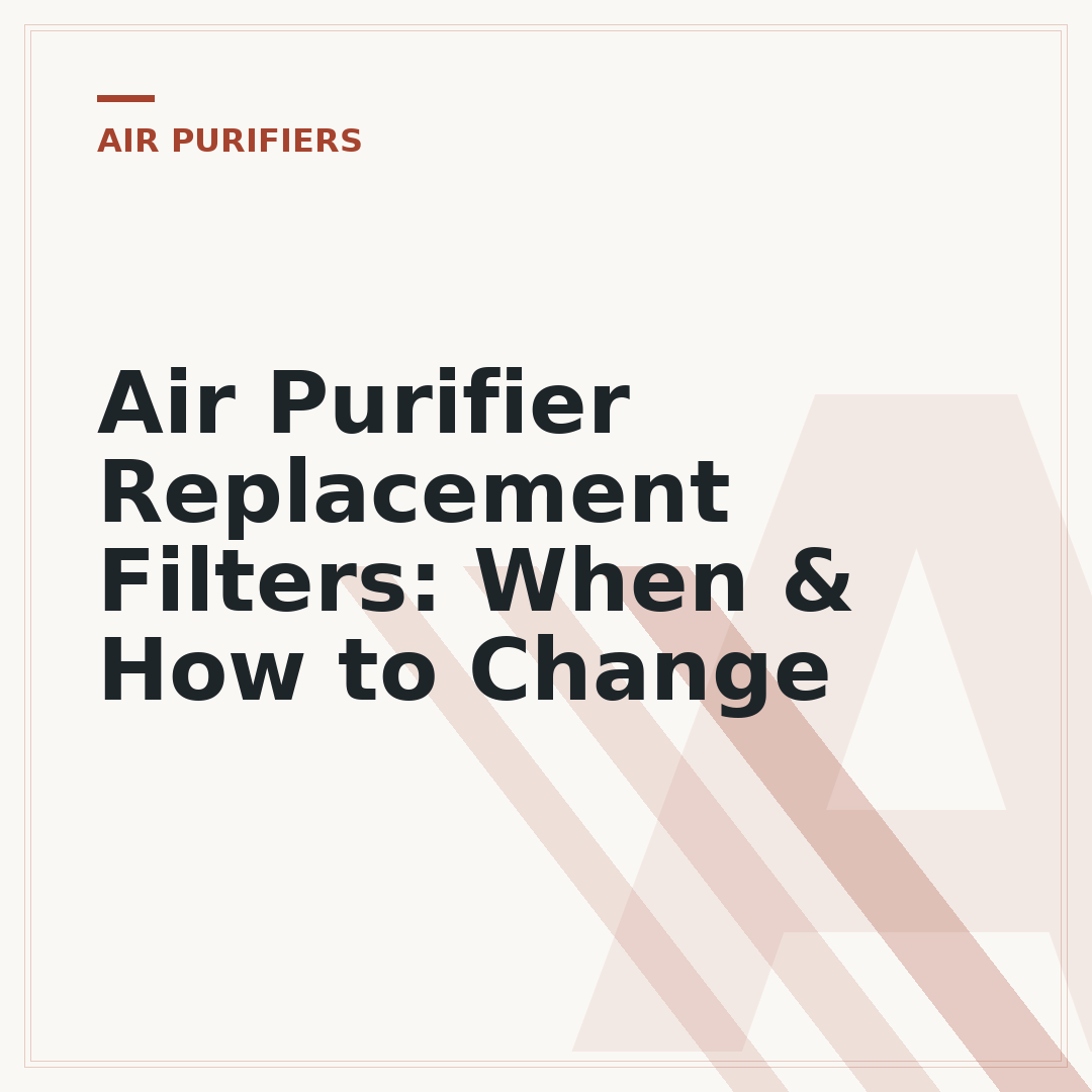 Air Purifier Replacement Filters: When & How to Change