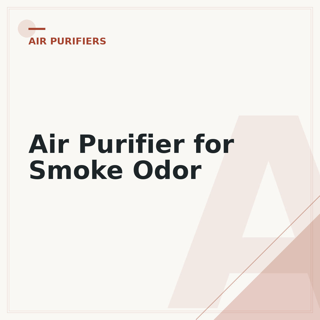 Air Purifier for Smoke Odor