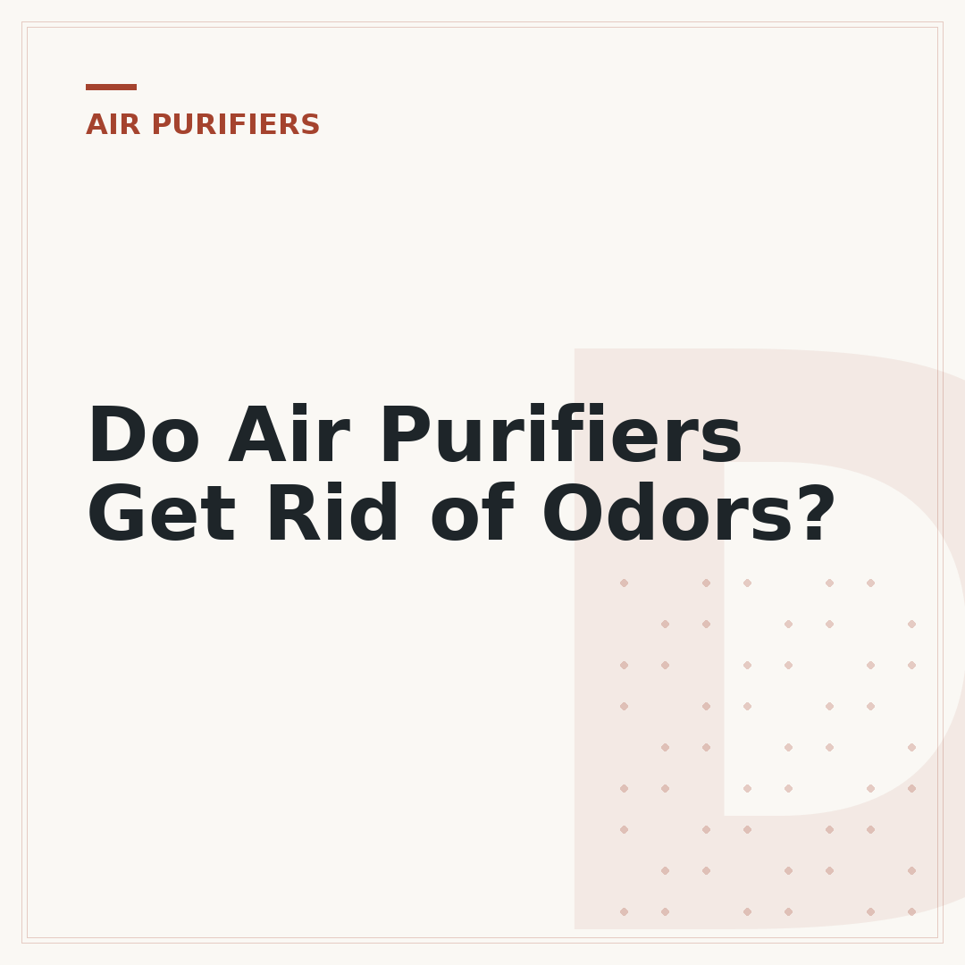 Do Air Purifiers Get Rid of Odors?