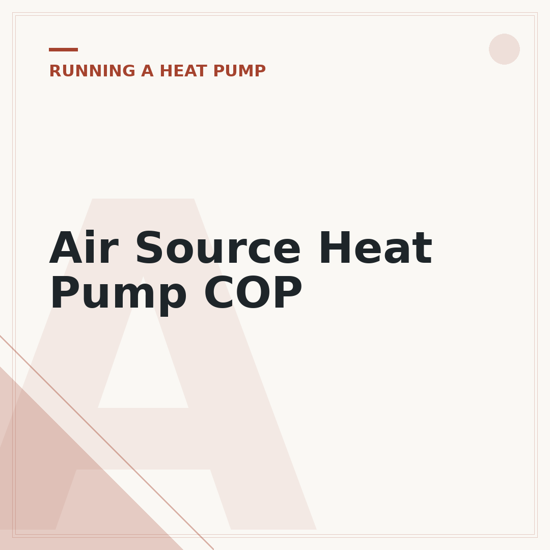 Air Source Heat Pump COP