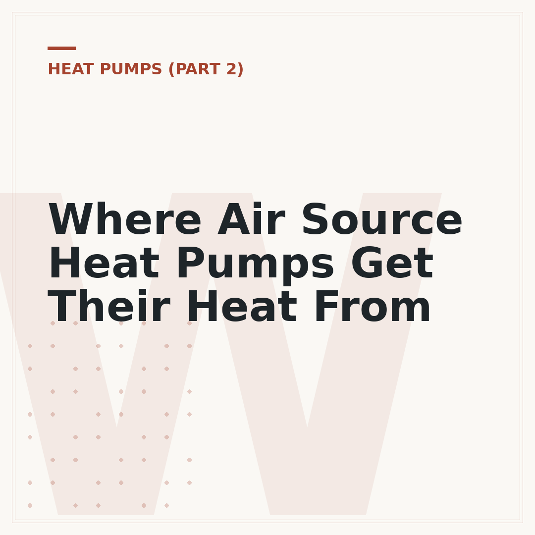 Where Air Source Heat Pumps Get Their Heat From