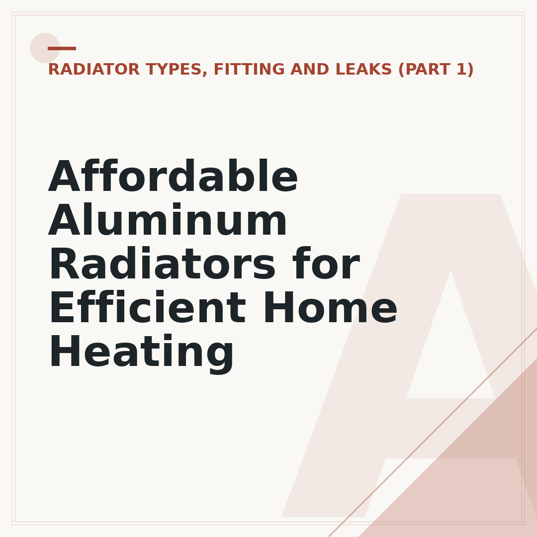 Affordable Aluminum Radiators for Efficient Home Heating
