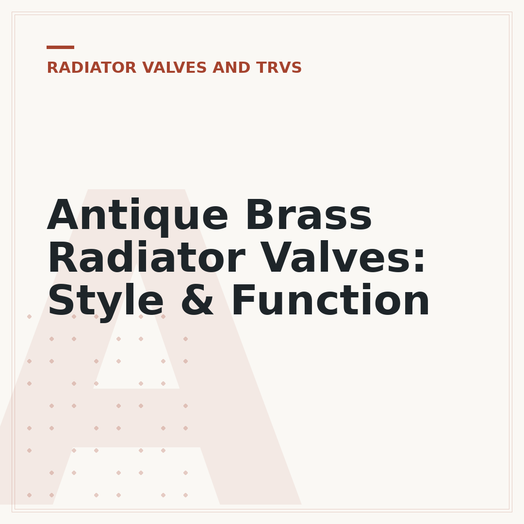 Antique Brass Radiator Valves: Style & Function