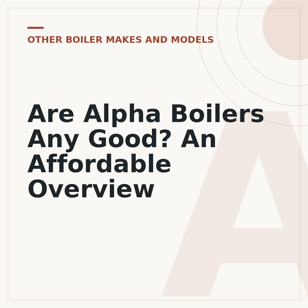 Are Alpha Boilers Any Good? An Affordable Overview