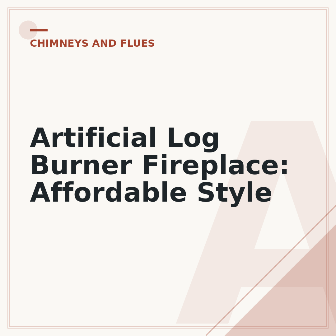 Artificial Log Burner Fireplace: Affordable Style