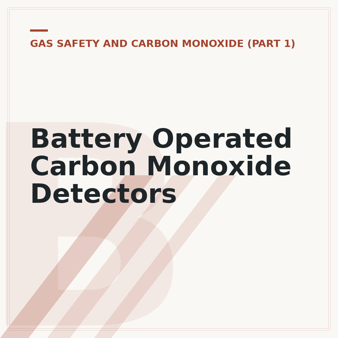 Battery Operated Carbon Monoxide Detectors