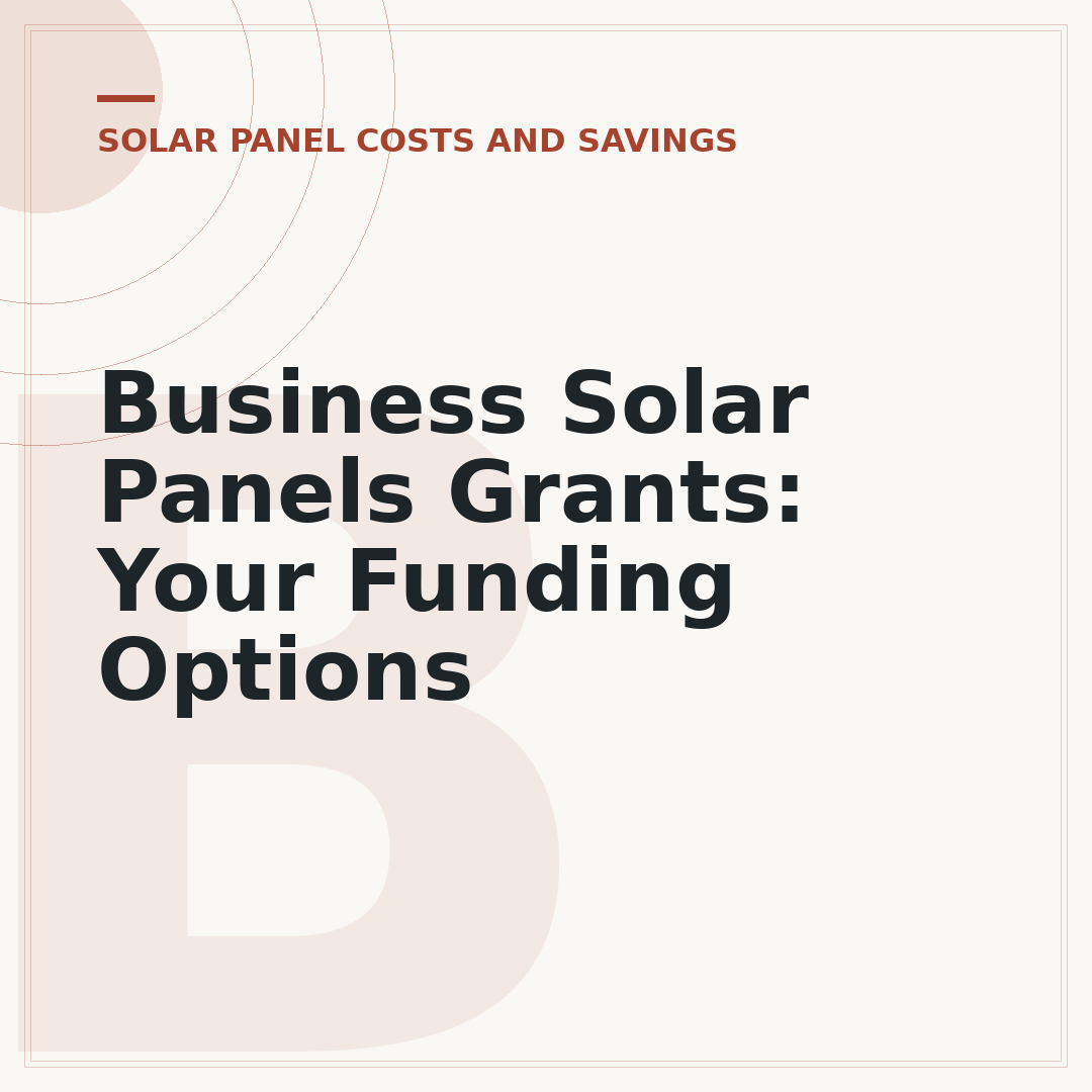 Business Solar Panels Grants: Your Funding Options
