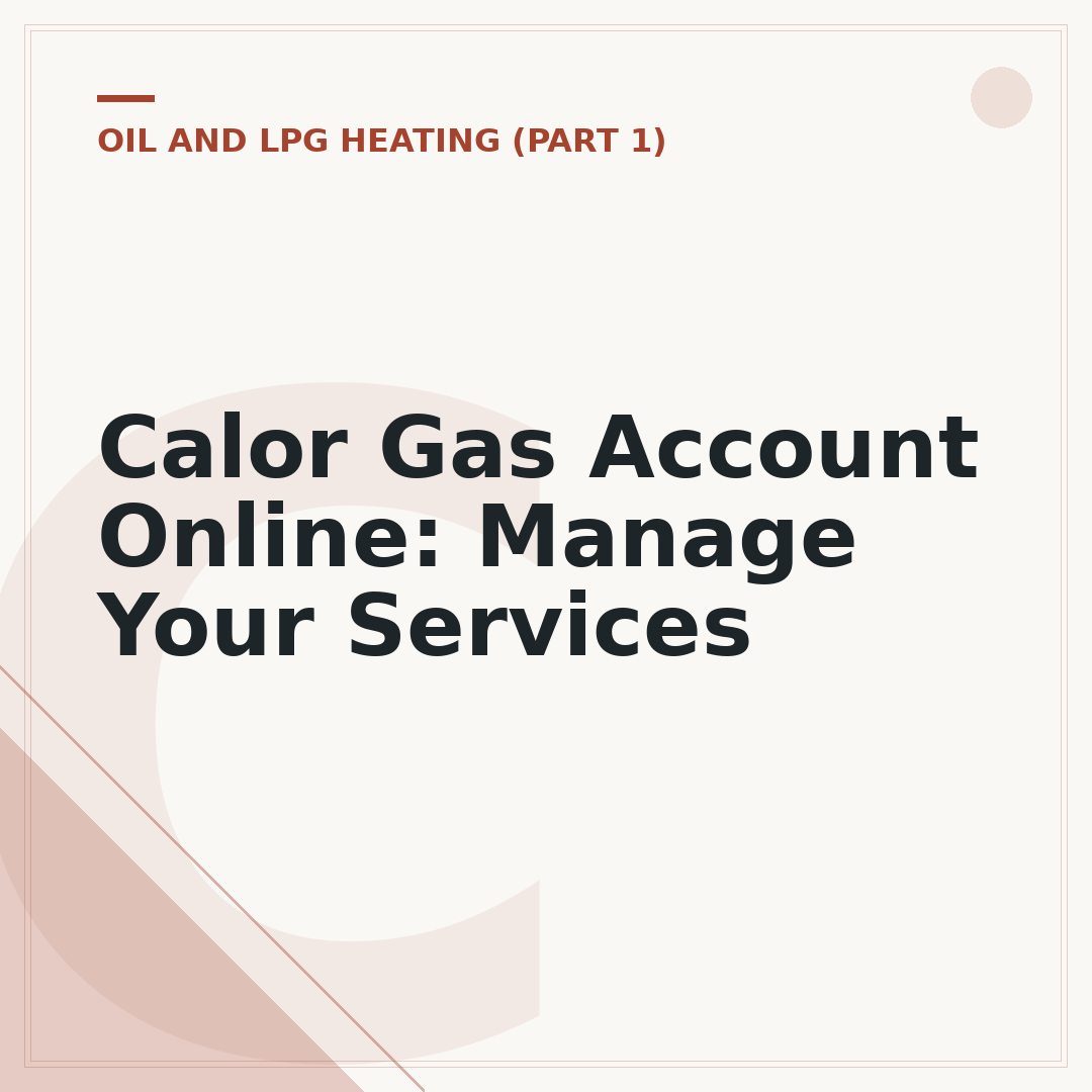 Calor Gas Account Online: Manage Your Services