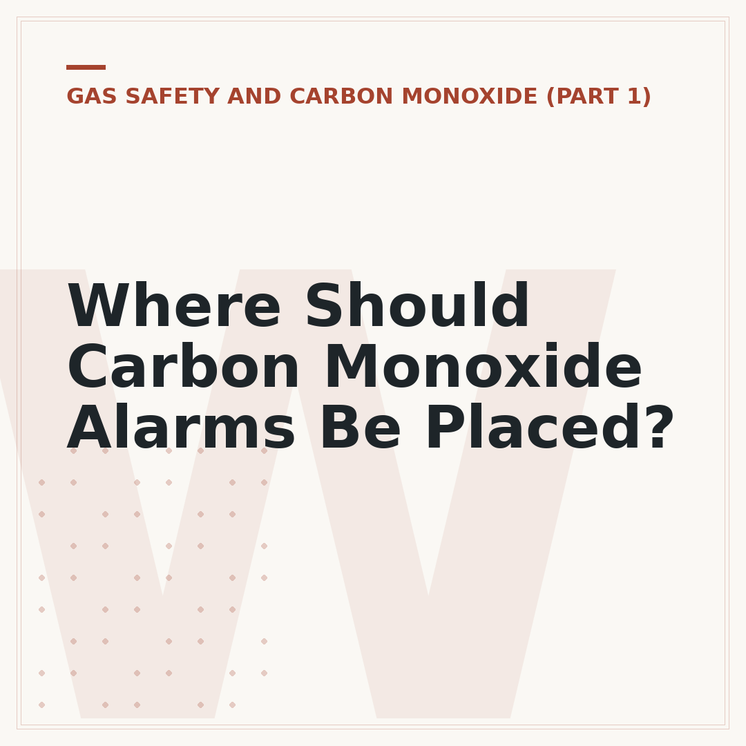 Where Should Carbon Monoxide Alarms Be Placed?