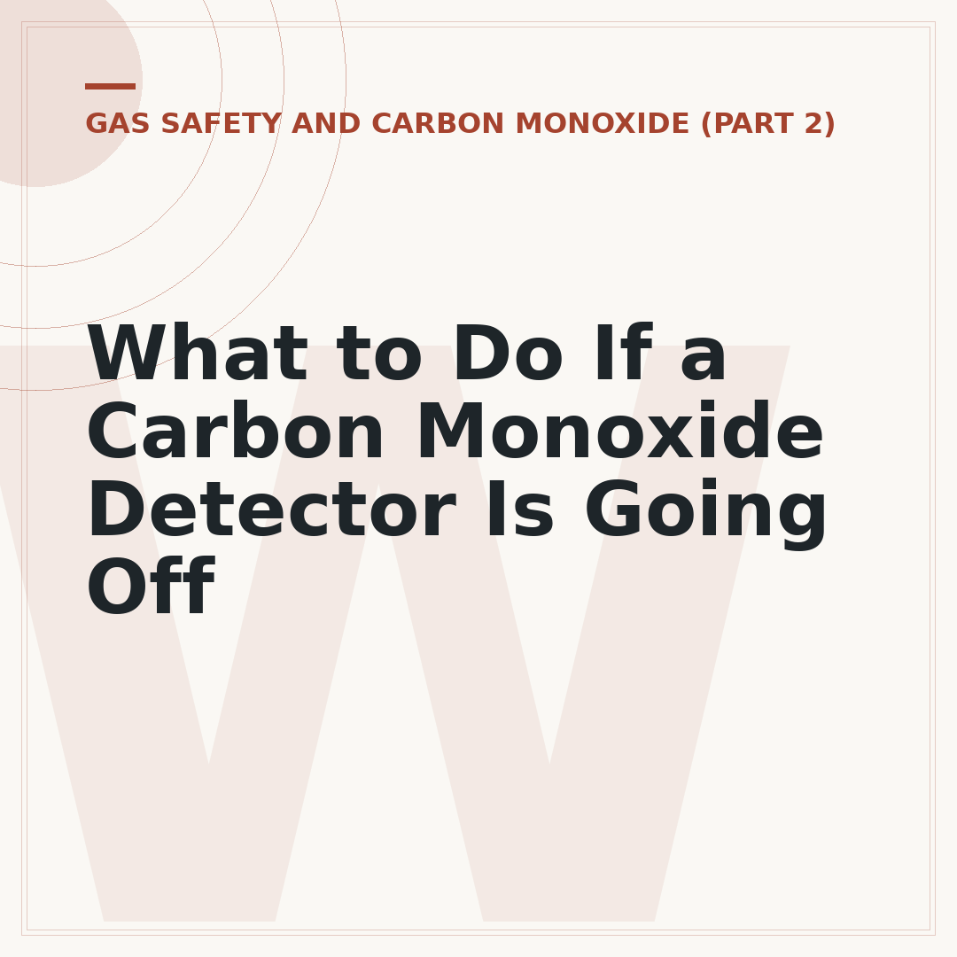 What to Do If a Carbon Monoxide Detector Is Going Off