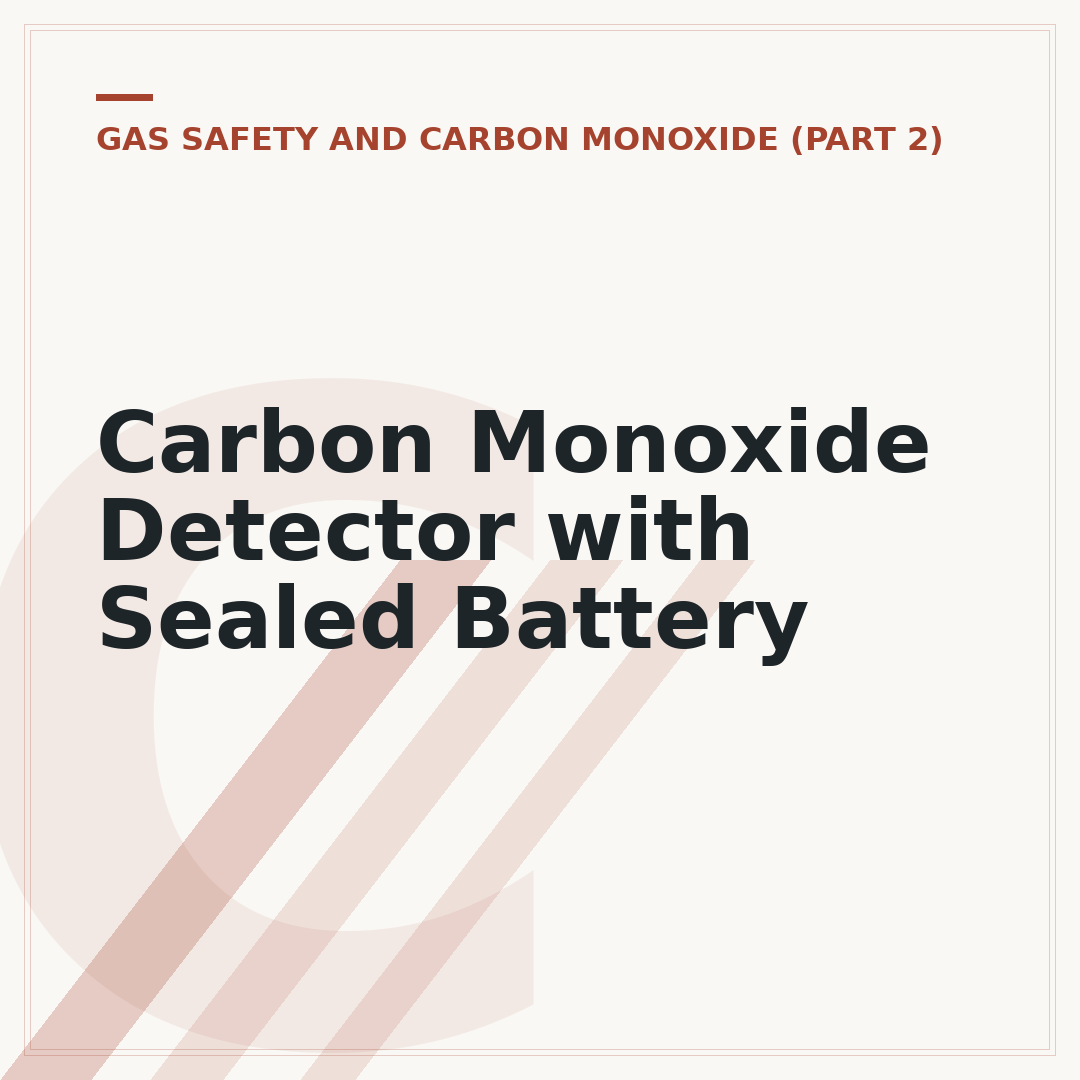 Carbon Monoxide Detector with Sealed Battery