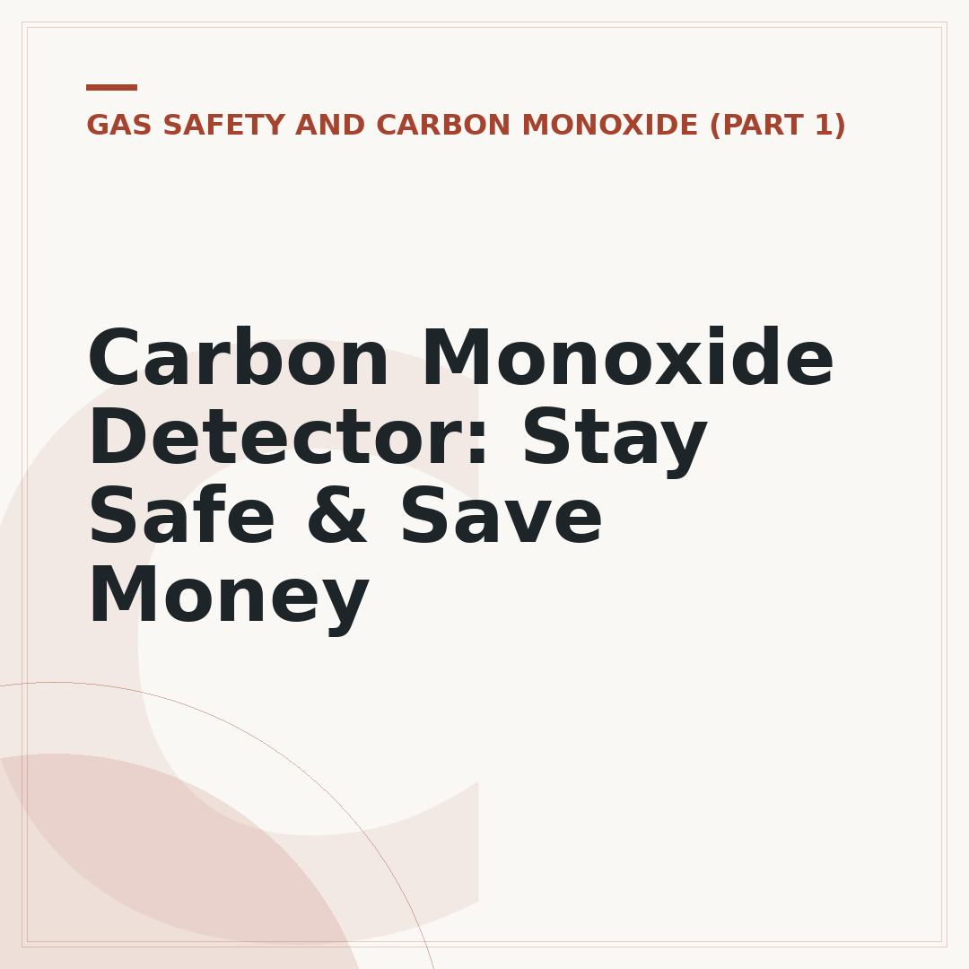 Carbon Monoxide Detector: Stay Safe & Save Money