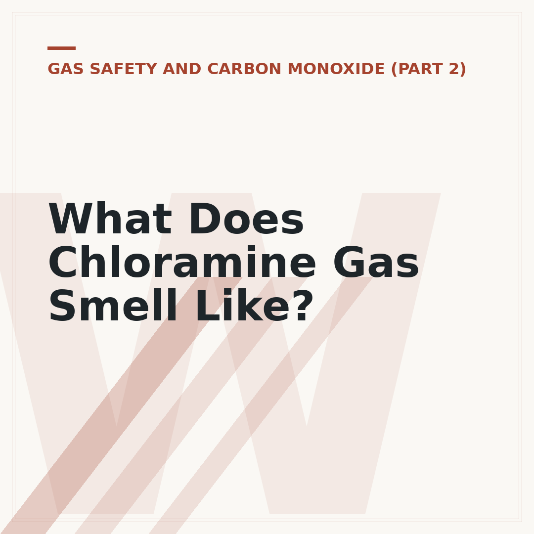 What Does Chloramine Gas Smell Like?