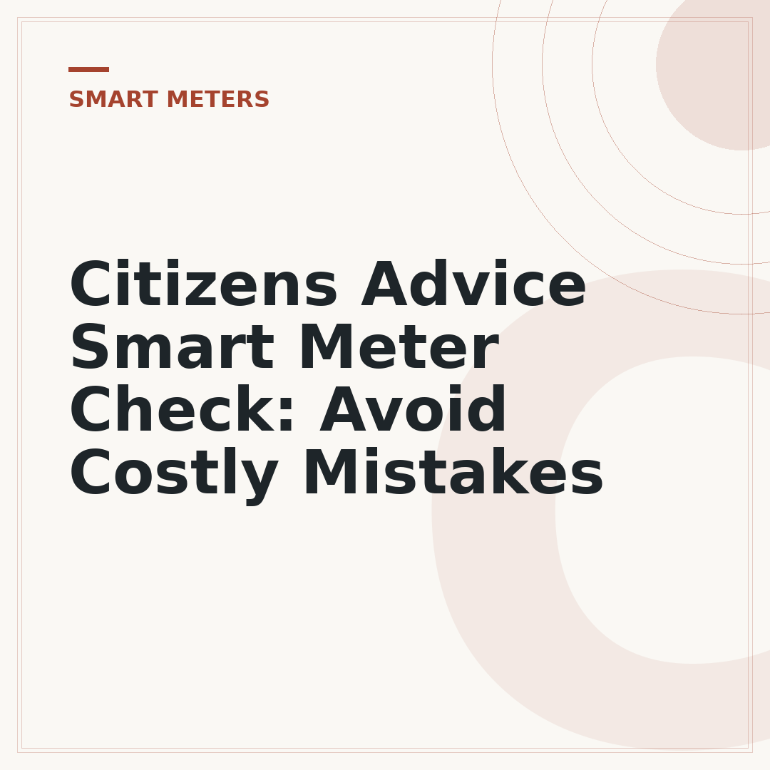 Citizens Advice Smart Meter Check: Avoid Costly Mistakes