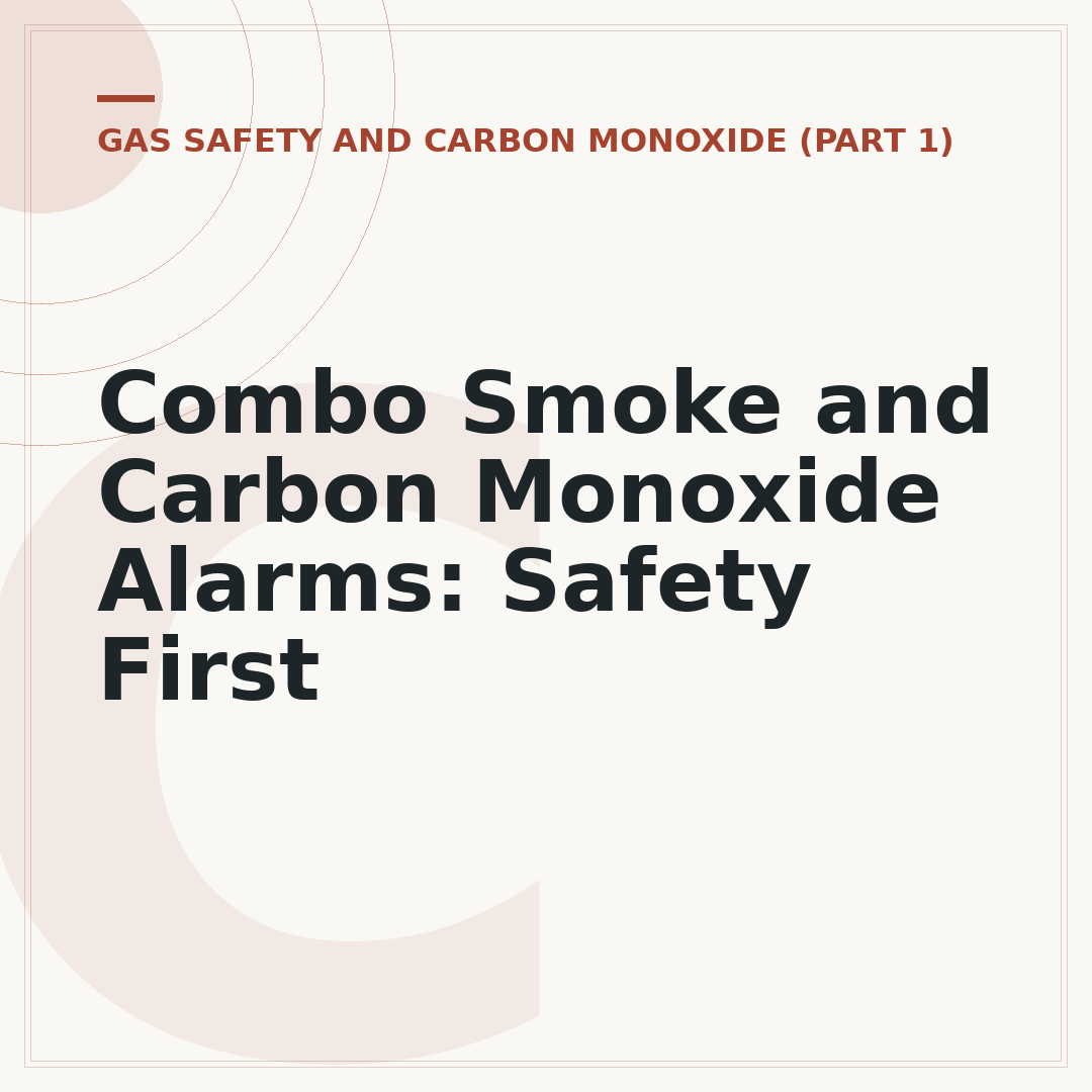 Combo Smoke and Carbon Monoxide Alarms: Safety First