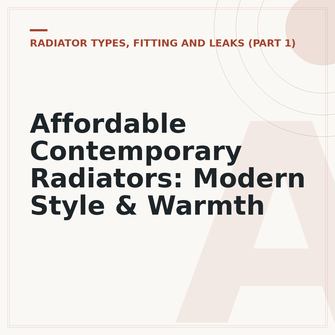 Affordable Contemporary Radiators: Modern Style & Warmth