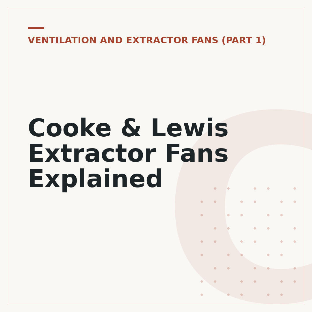 Cooke & Lewis Extractor Fans Explained