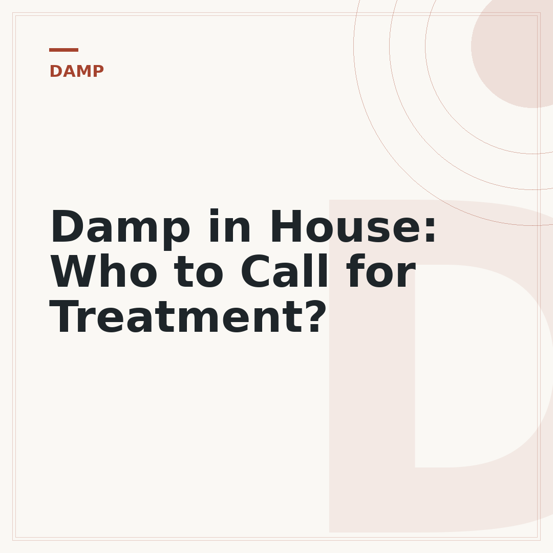 Damp in House: Who to Call for Treatment?
