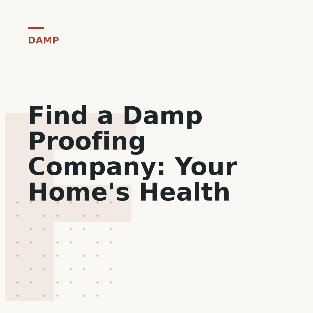 Find a Damp Proofing Company: Your Home's Health