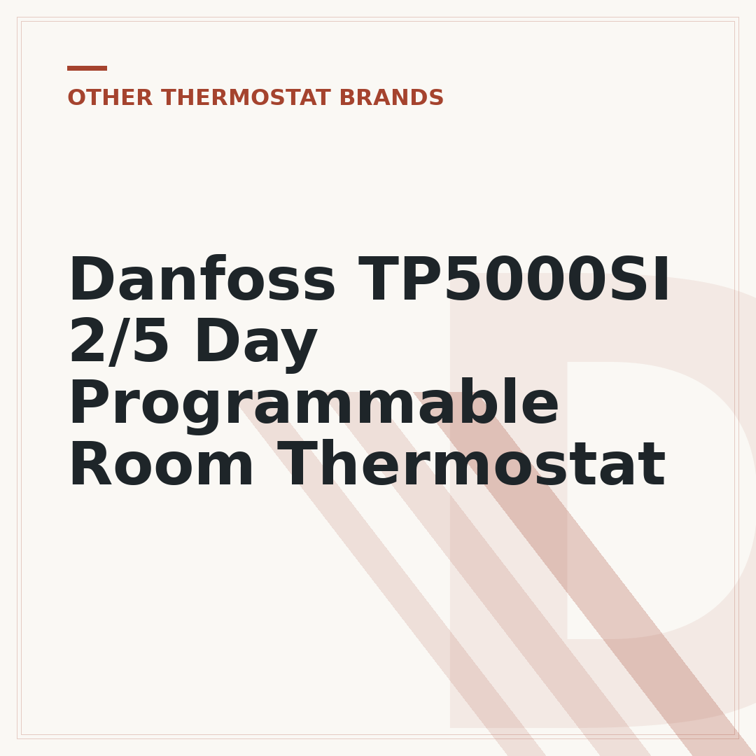Danfoss TP5000SI 2/5 Day Programmable Room Thermostat