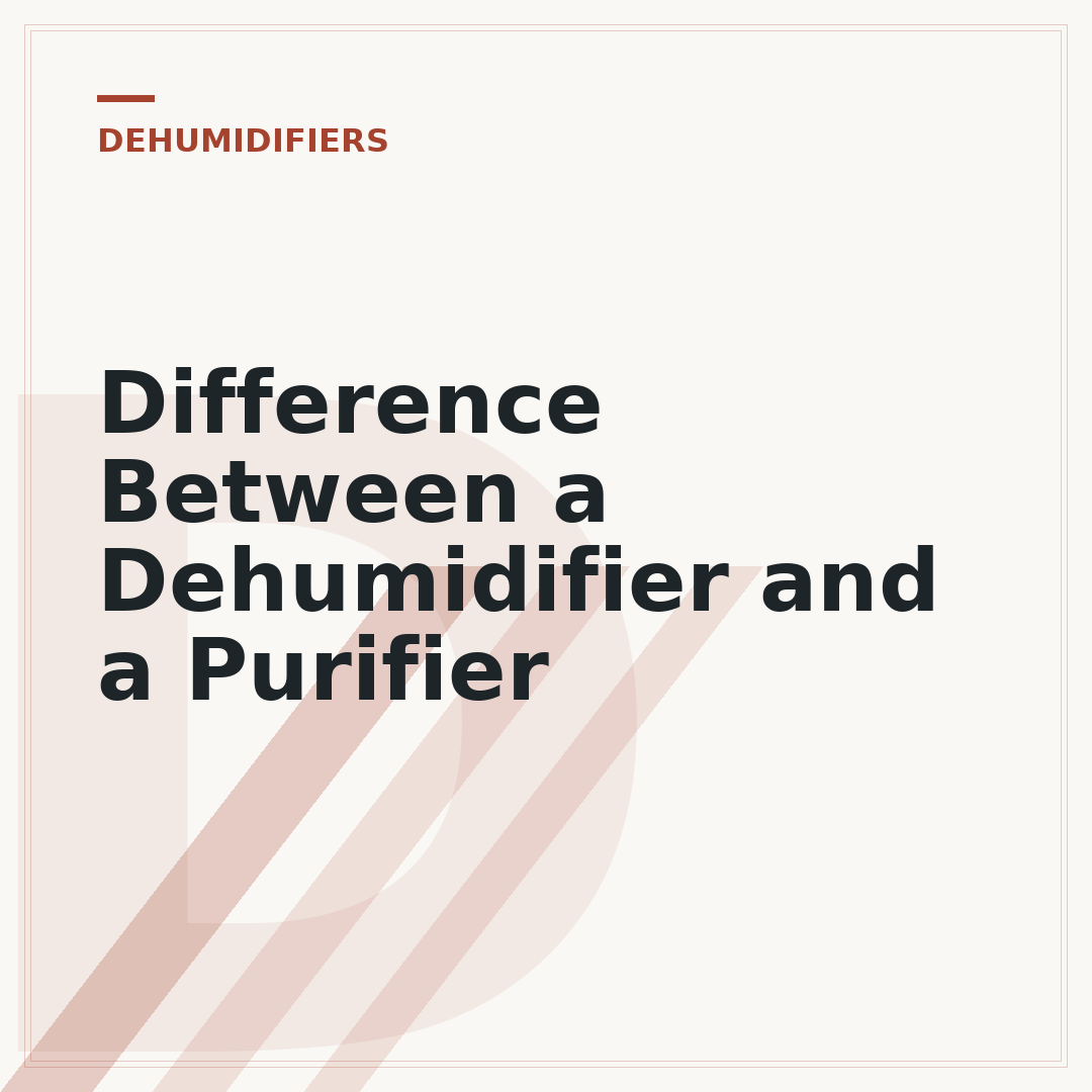 Difference Between a Dehumidifier and a Purifier