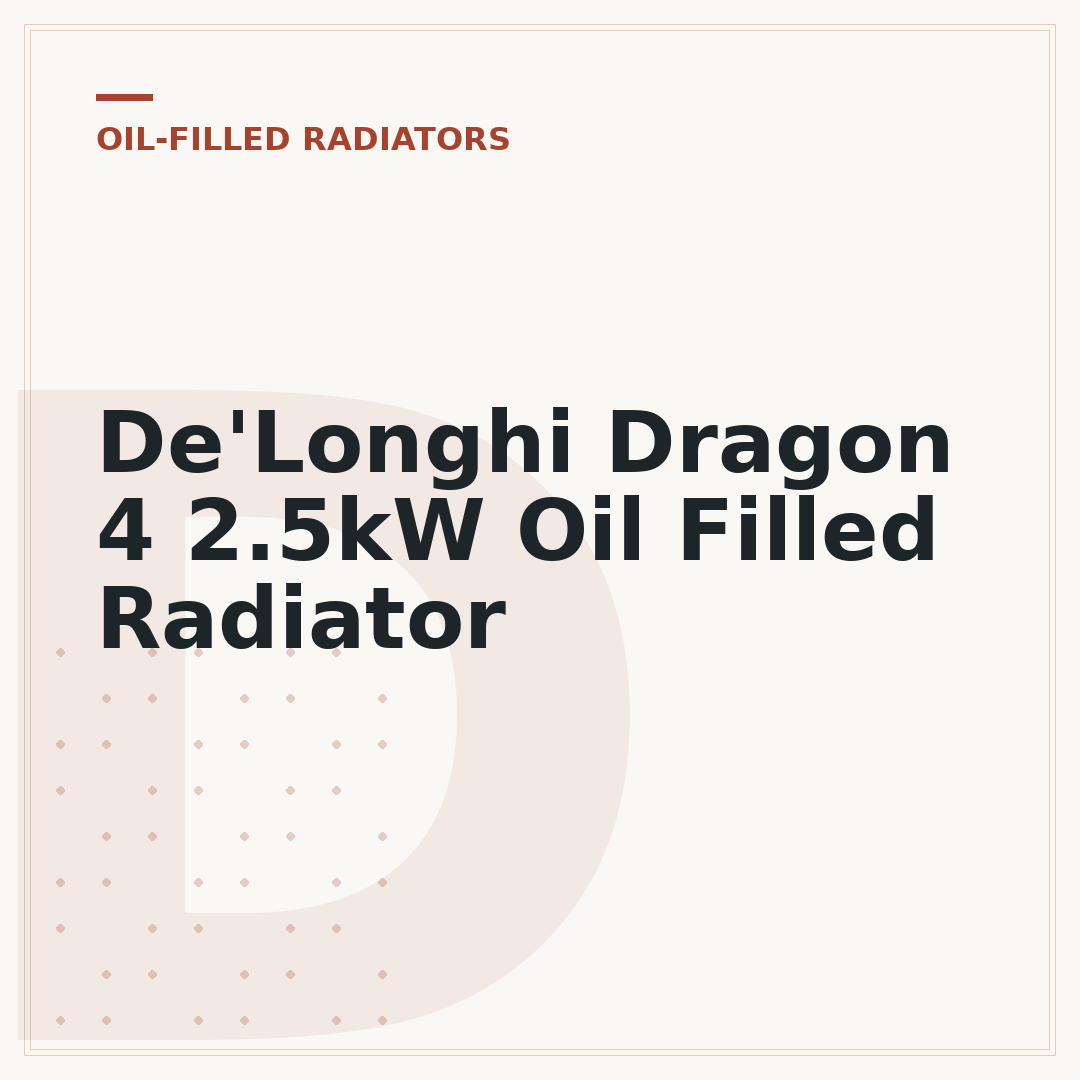 De'Longhi Dragon 4 2.5kW Oil Filled Radiator