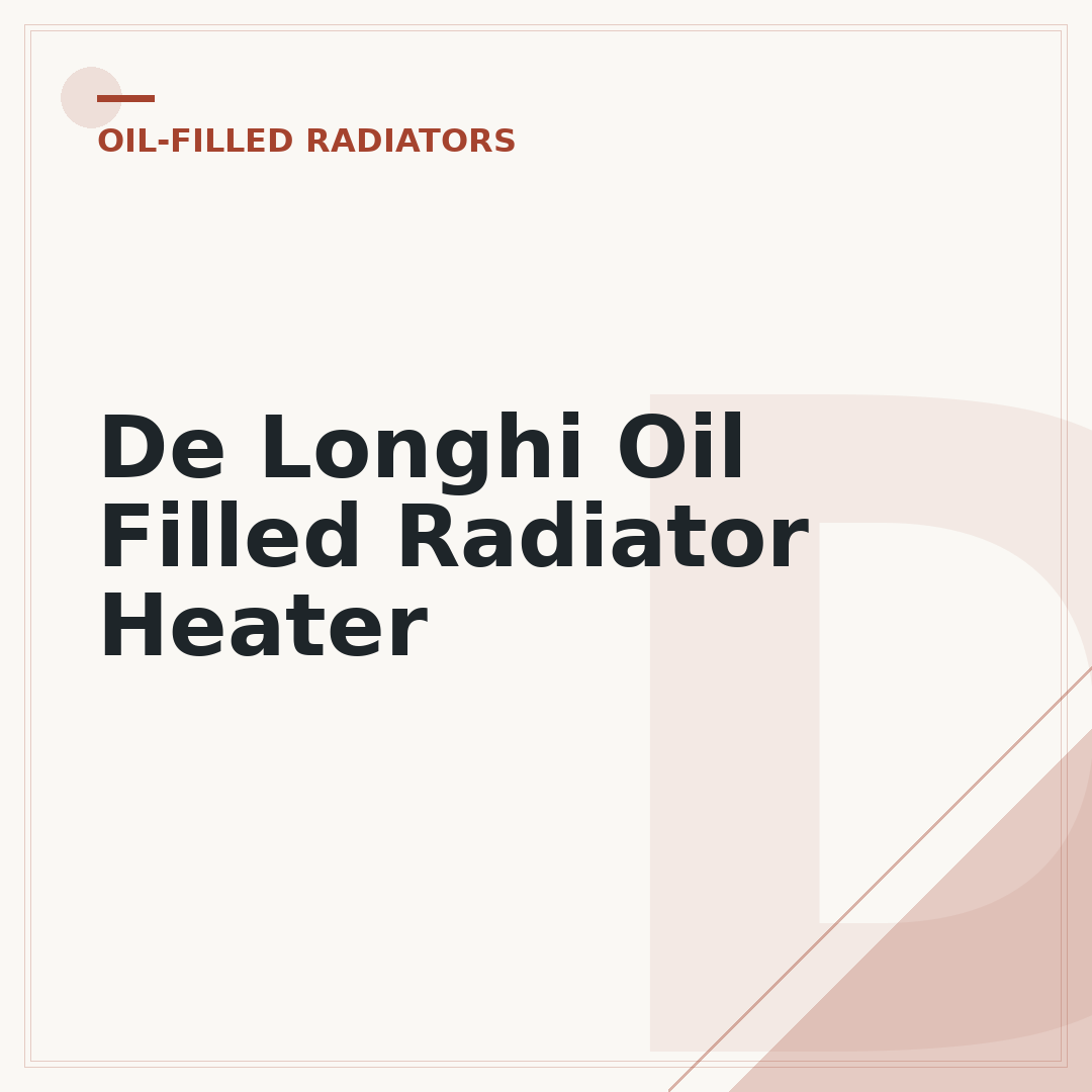 De Longhi Oil Filled Radiator Heater