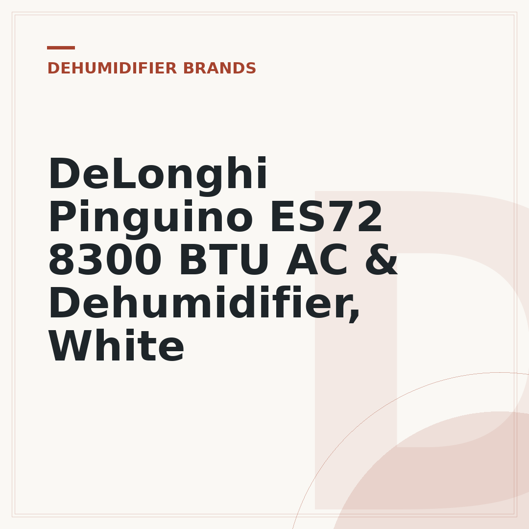 DeLonghi Pinguino ES72 8300 BTU AC & Dehumidifier, White