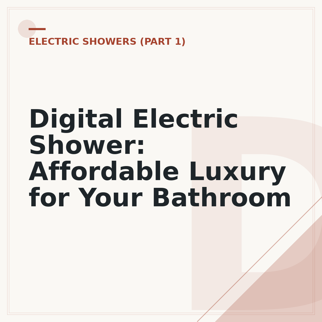 Digital Electric Shower: Affordable Luxury for Your Bathroom