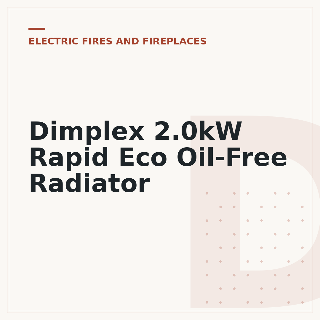 Dimplex 2.0kW Rapid Eco Oil-Free Radiator