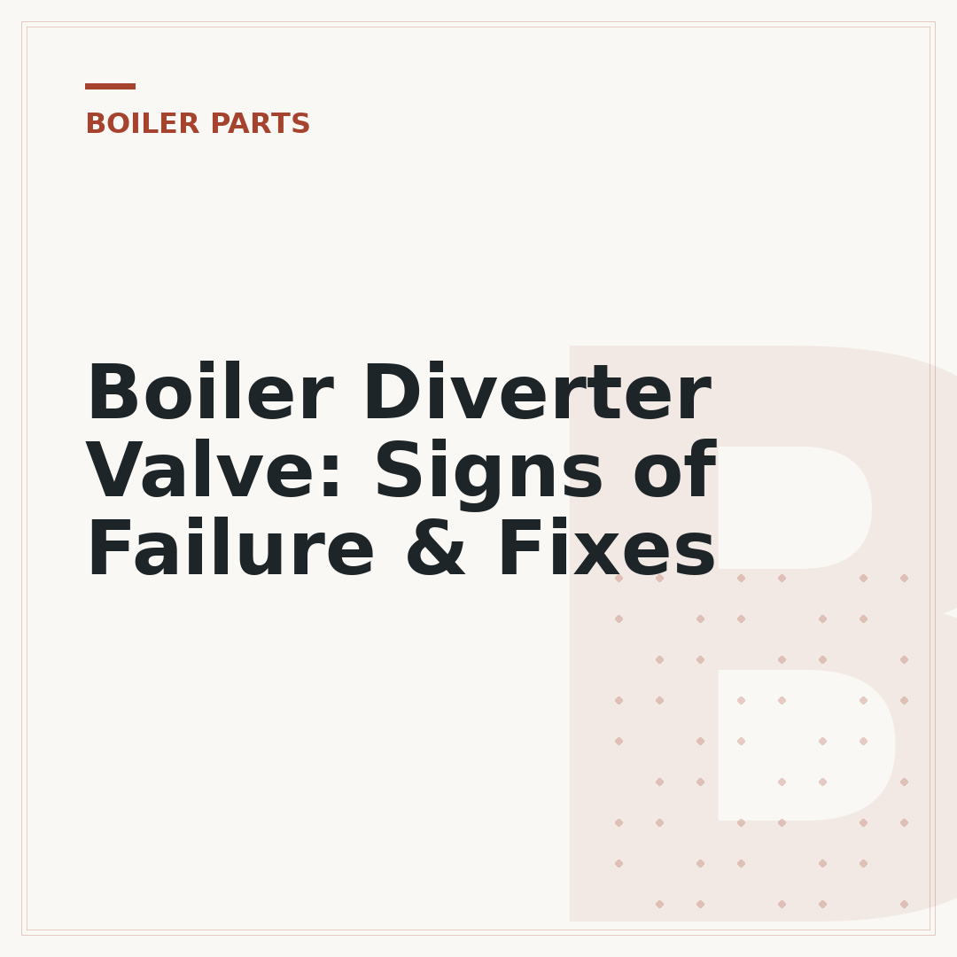 Boiler Diverter Valve: Signs of Failure & Fixes