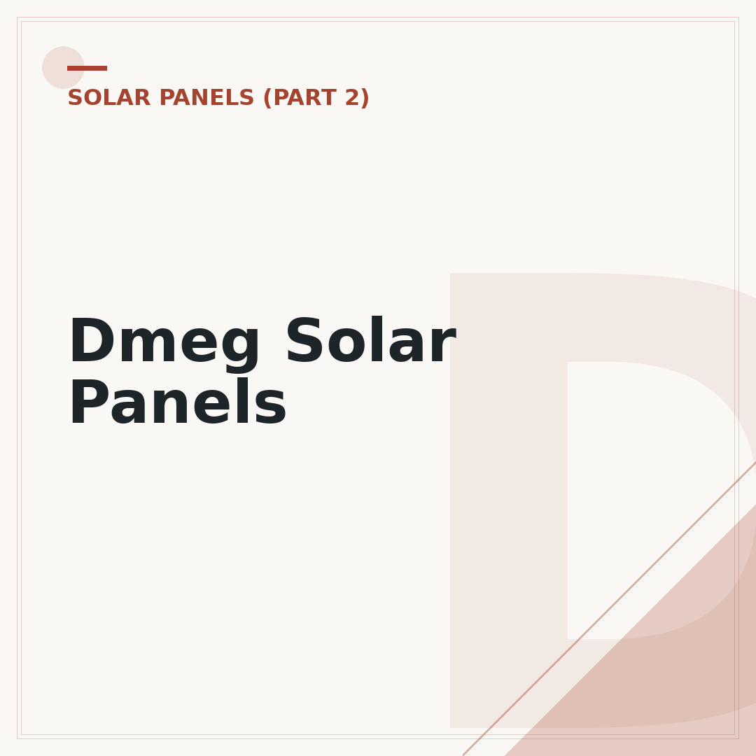 Dmeg Solar Panels