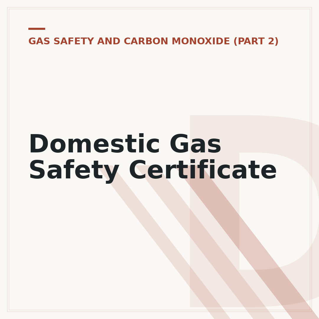 Domestic Gas Safety Certificate
