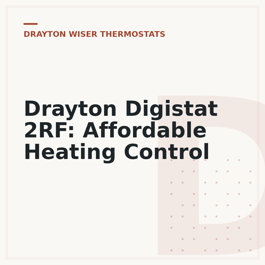 Drayton Digistat 2RF: Affordable Heating Control