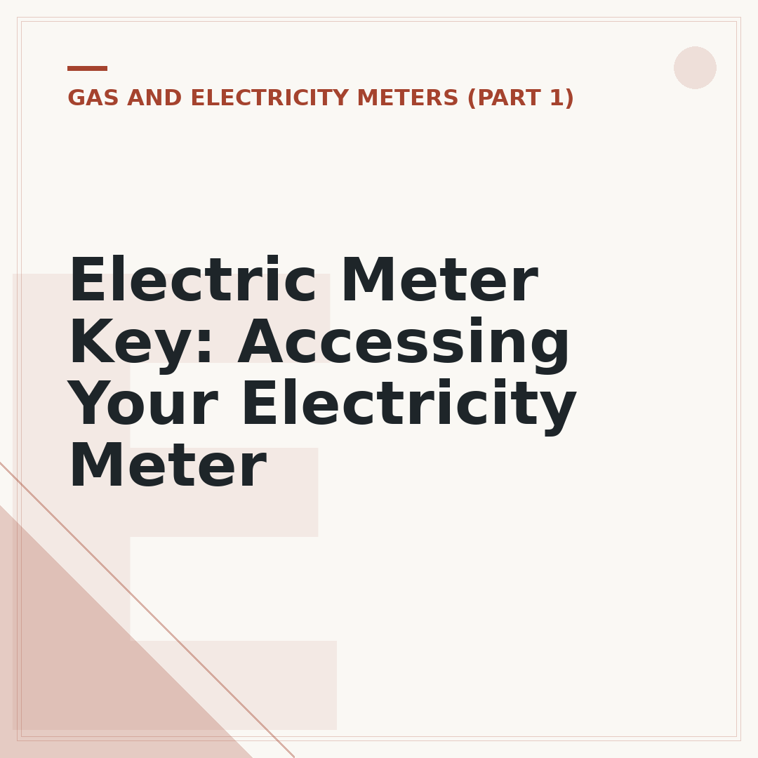 Electric Meter Key: Accessing Your Electricity Meter