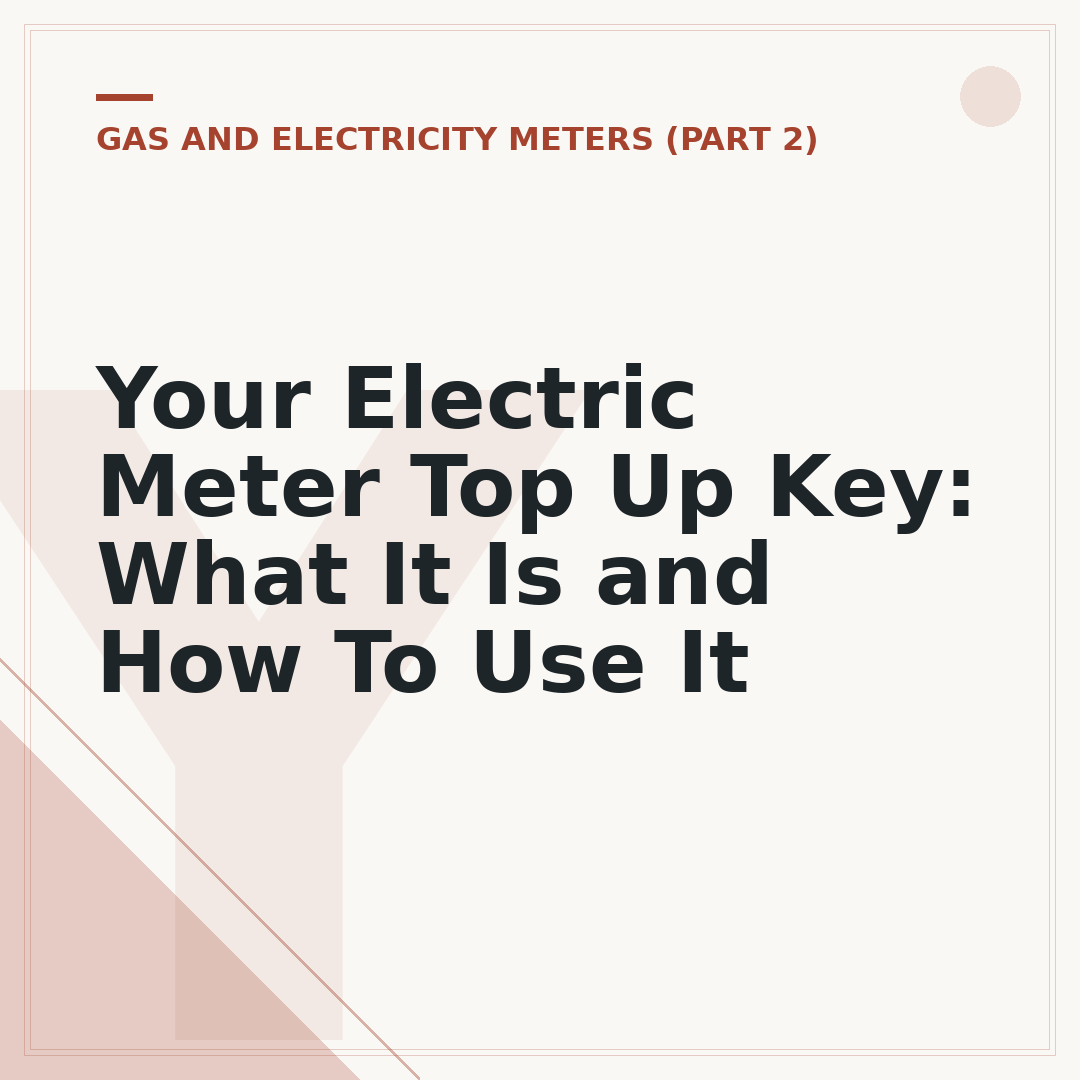 Your Electric Meter Top Up Key: What It Is and How To Use It