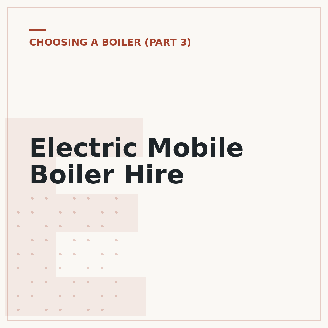 Electric Mobile Boiler Hire