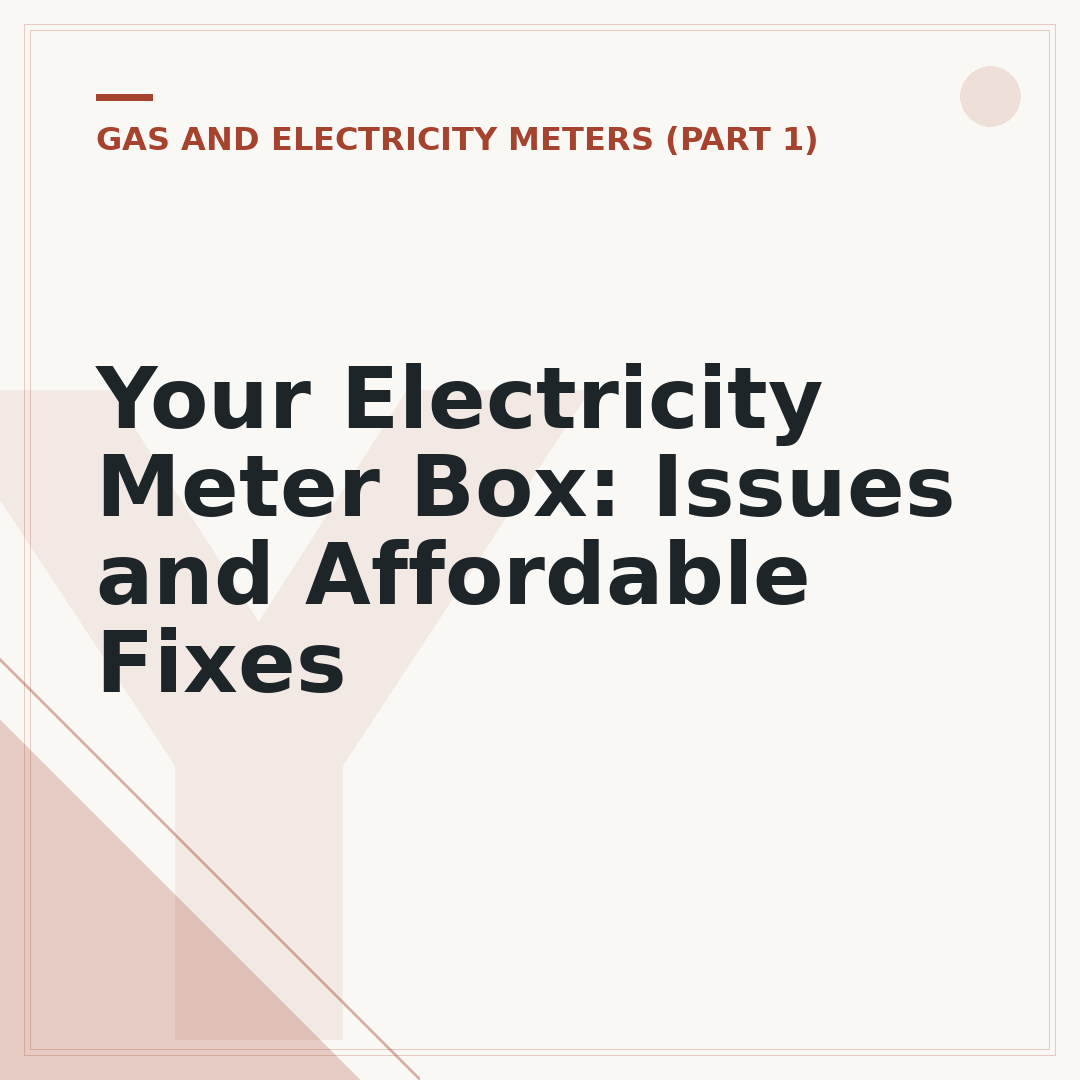 Your Electricity Meter Box: Issues and Affordable Fixes