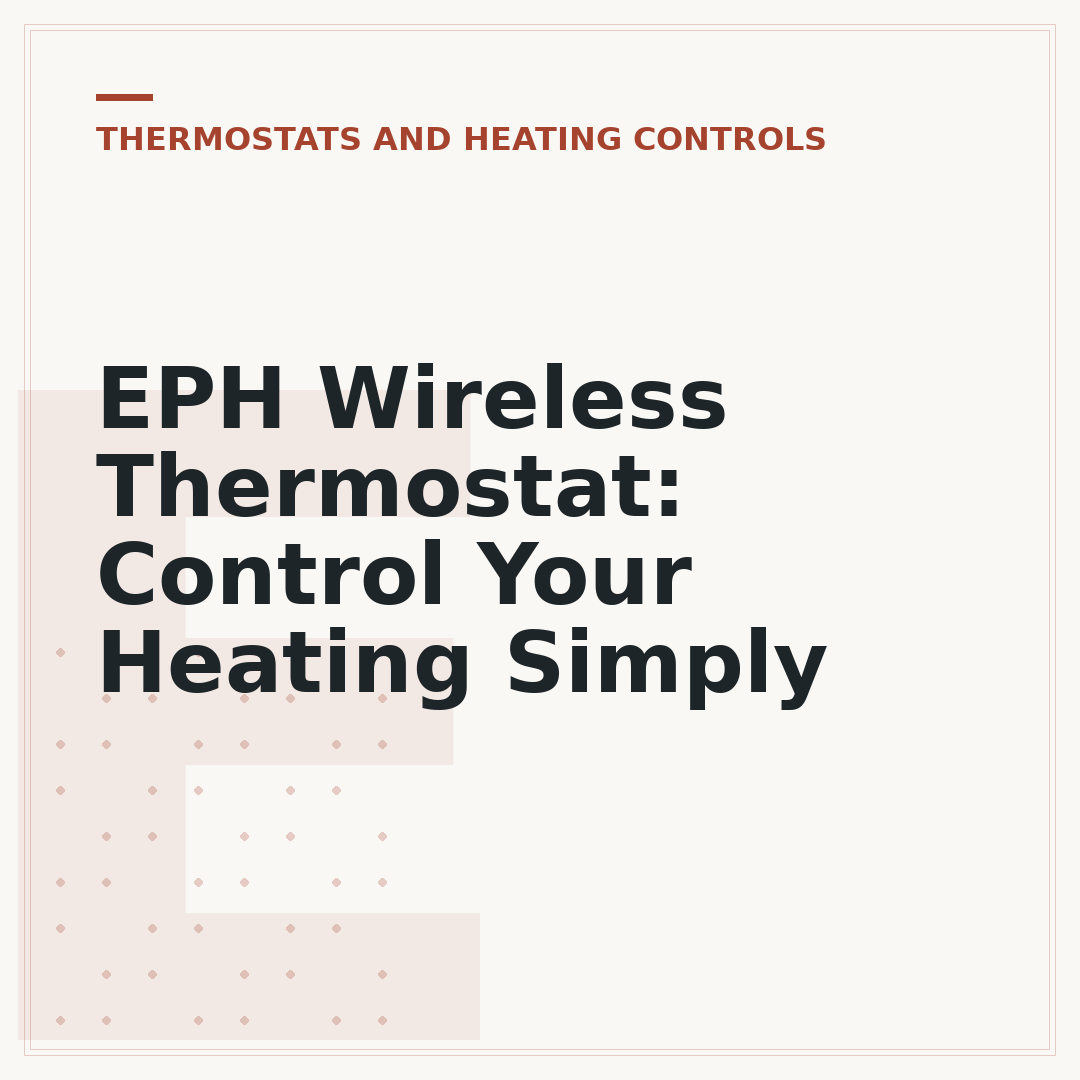 EPH Wireless Thermostat: Control Your Heating Simply