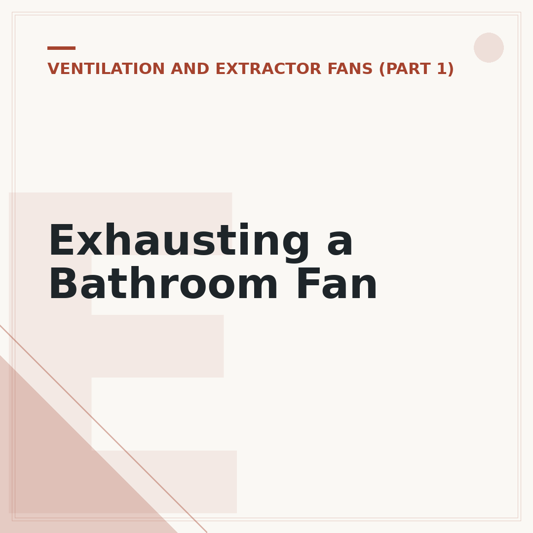 Exhausting a Bathroom Fan