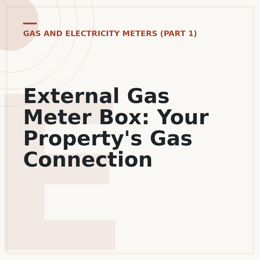 External Gas Meter Box: Your Property's Gas Connection