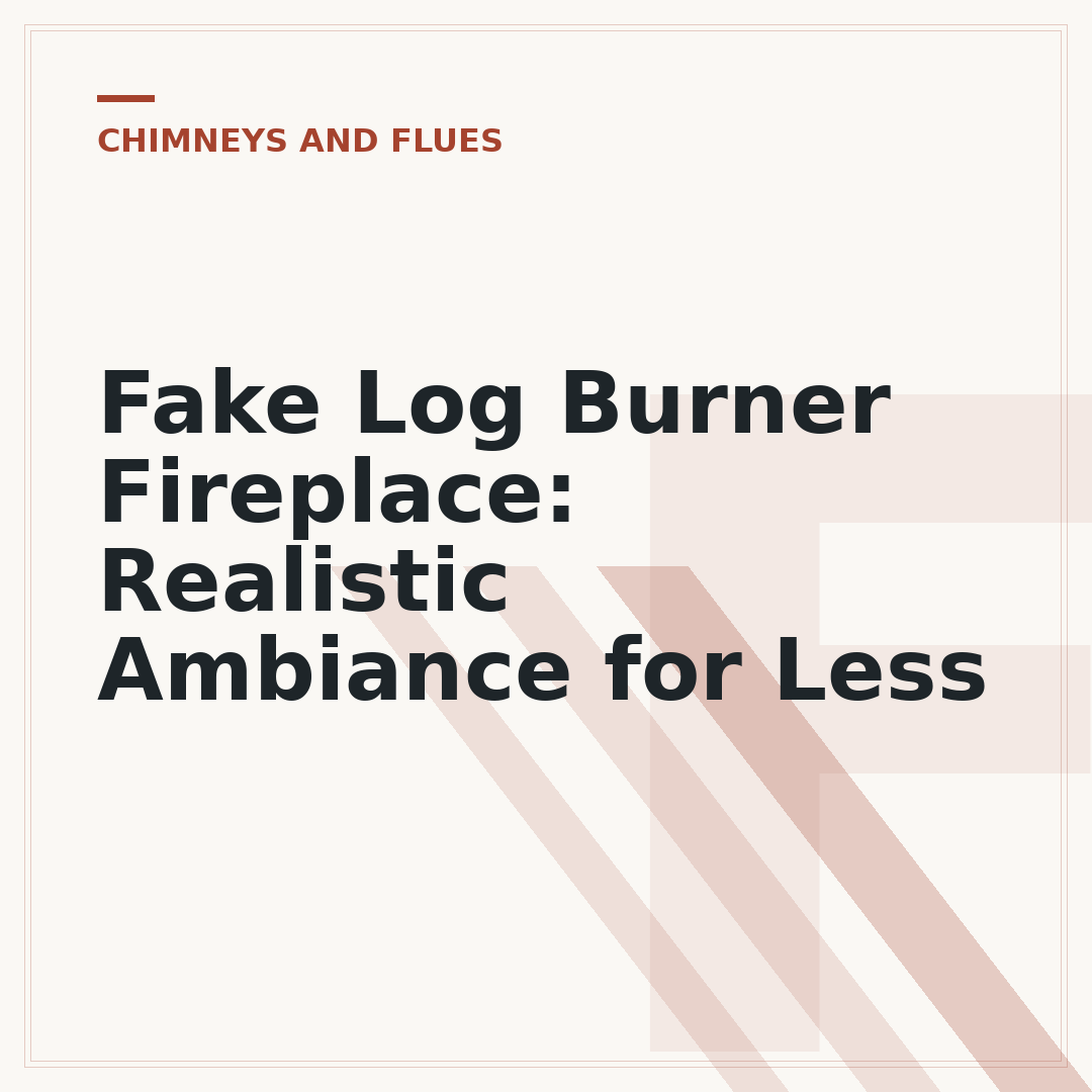 Fake Log Burner Fireplace: Realistic Ambiance for Less